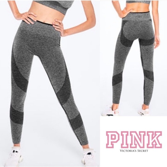 PINK active leggings Victoria Secret Pink Seamless Workout Tight Leggings large​ - Picture 1 of 7